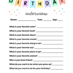 Birthday Interview Birthday Interview