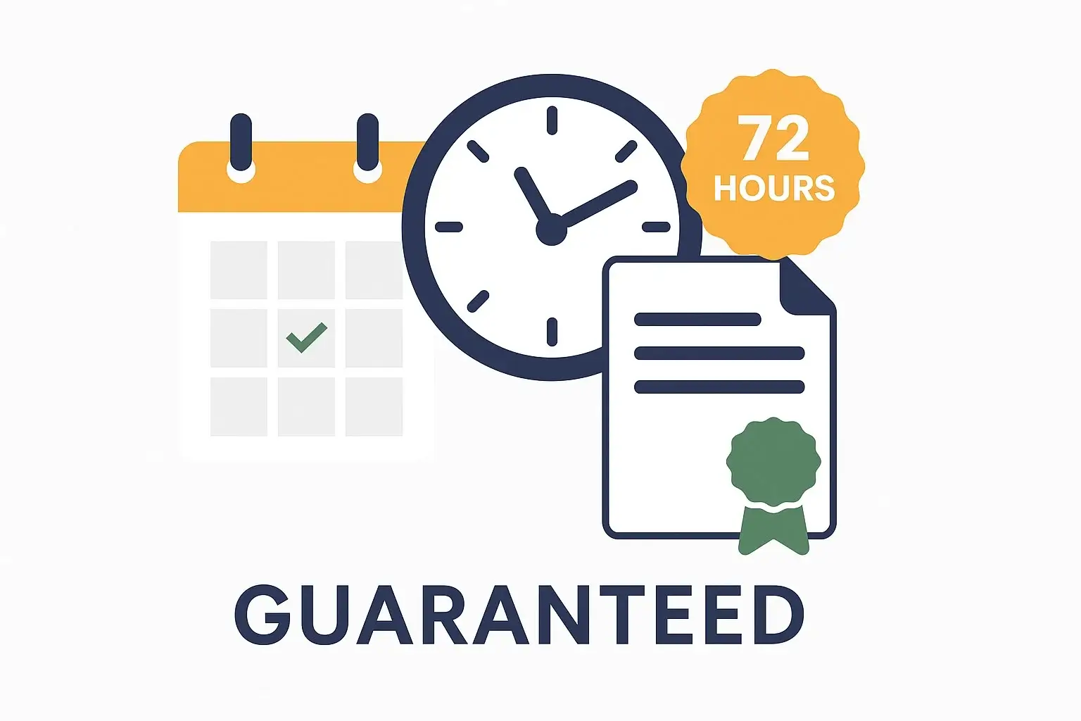 72 Hour Guarantee On Page