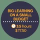 Big Learning On A Small Budget